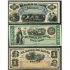Image 1 : Lot of three Tacna, Peru, Banco de Tacna remainder notes, ca. 1872: 10, 5, and 1 soles.