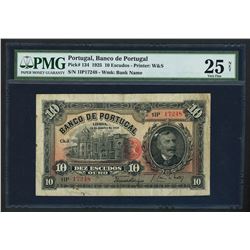 Lisboa, Portugal, Banco de Portugal, 10 escudos ouro, 13-1-1925, serial 1IP 17248, PMG VF 25 net / r