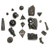 Image 1 : Lot of nineteen jet and ebony amulets and beads, Spanish colonial (1600s).