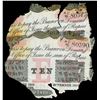 Image 1 : Lot of two Calcutta, British India, 10 rupees, 25-11-1916, series AC 48, each laminated with wreck i