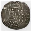 Image 1 : Mexico City, Mexico, cob 1 real, Philip II, assayer O to right, mintmark oM to left (not visible).