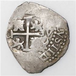 Lima, Peru, cob 2 reales, 1692V.