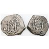 Image 2 : Lot of two Potosi, Bolivia, cob 8 reales, 1727Y and 1766V-Y.