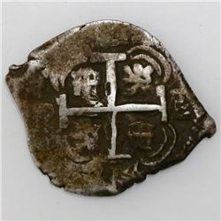 Potosi, Bolivia, cob 2 reales, 1734E.