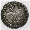 Image 1 : Burgos, Spain, 1/2 real, Ferdinand-Isabel, mintmark B below yoke, daggers at tops.