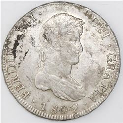 Potosi, Bolivia, bust 8 reales, Ferdinand VII, 1809PJ.