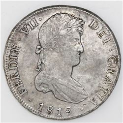 Potosi, Bolivia, bust 8 reales, Ferdinand VII, 1819PJ.