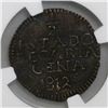 Image 2 : Cartagena, Colombia, copper 1/2 real, 1812, NGC AU 50 BN, ex-Dana Roberts (stated on label).