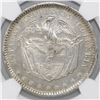 Image 2 : Bogota, Colombia, 1 peso, 1866, NGC AU details / excessive surface hairlines.
