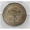 Image 2 : Costa Rica, 10 centavos, 1875GW, PCGS AU55, ex-Mayer (stated on label).