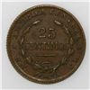Image 2 : Costa Rica, red brass 25 centimos, 1945.