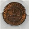 Image 2 : Costa Rica, 10 centimos, 1929, PCGS MS65 RB. ex-Mayer