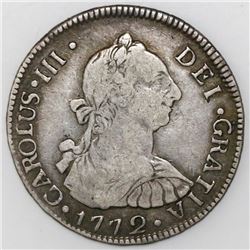 Guatemala, bust 2 reales, Charles III, 1772P.