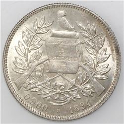 Guatemala (struck by Heaton mint, England), 4 reales, 1894-H, ex-Richard Stuart.