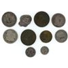 Image 1 : Lot of ten silver and copper minors with various countermarks, 1700s-1800s, some possibly rare.