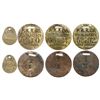 Image 1 : Lot of four Panama brass railroad work checks, early to mid-1900s.