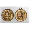 Image 1 : Lot of five brass US "so-called dollars," Panama-Pacific Exposition "Opening of the Panama Canal" me