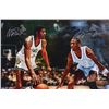 Image 1 : Michael Jordan  Magic Johnson Signed "Remember The Times" LE 16x24 Photo (UDA COA)