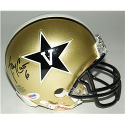Jay Cutler Signed Vanderbilt Mini-Helmet (PSA Hologram