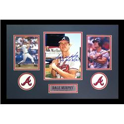 Dale Murphy Signed Braves 16x26 Custom Framed Photo Display Inscribed  NL MVP 82, 83  (Radtke COA)