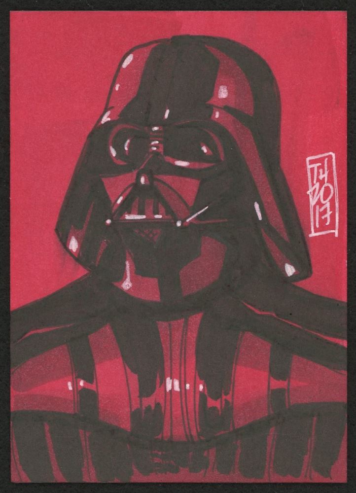 【最高峰1/1】Topps ダースベイダー スケッチTom Hodges Tom Hodges - Darth Vader 