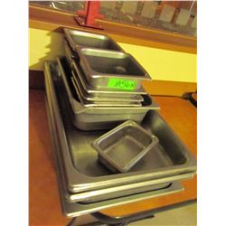 15 stainless steel inserts, assorted sizes