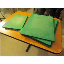 4 large & 2 small plastic cutting boards NSF