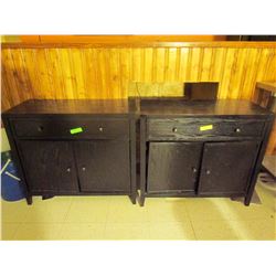 2 Black wood dressers 34 X 34 X 15.5 Inches