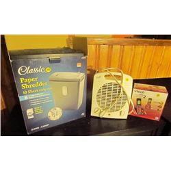 Paper shredder / fan & 2 phones