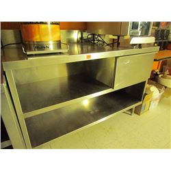 Stainless steel work station with drawer 30 X 54