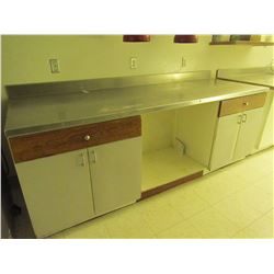 96 X 33 cupboard with stainless steel top