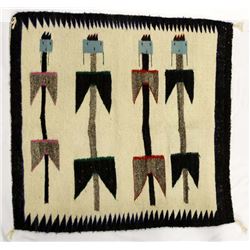 Native American Navajo Wool Textile Rug