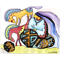 Original Acrylic Painting by Kathy Kills Thunder