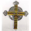 Image 1 : Mexican Pierced Tin and Tile Cross