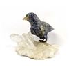 Image 1 : Carved Sodalite Bird Perched on Natural Crystals