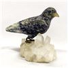 Image 3 : Carved Sodalite Bird Perched on Natural Crystals