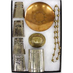 Copper and Metal Jewelry and Copper Tray
