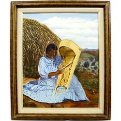 Original Apache Mother and Child Painting, Wauhob