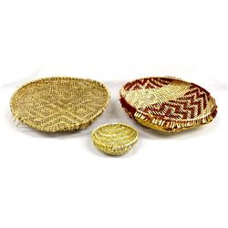 3 Native American Hopi Sifter Baskets