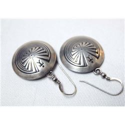 Native American Man in the Maze Sterling Earrings