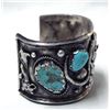 Image 2 : Navajo Old Pawn Sterling Turquoise Cuff Bracelet