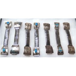 7 Native American Sterling Silver Watch Bands