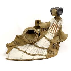 Large Stoneware Pottery Hopi Maiden by Douglas F.