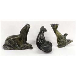 3 Canadian Inuit Stone Carvings