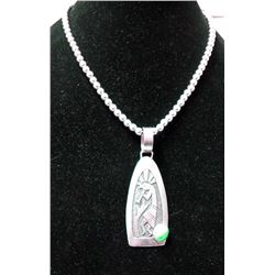 Navajo Sterling Pendant Necklace by Tommy Singer