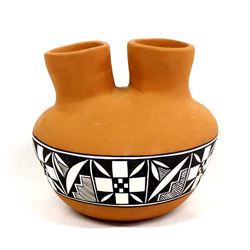 1987 Acoma Wedding Vase by Angelina Medina