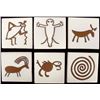 Image 1 : 6 Mexican Petroglyph Designed Tiles