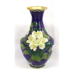 Chinese Cloisonne' Gold Gilt Vase