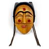Korean Hand Painted Carved Wood Mask