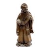 Image 1 : Chinese Carved Wood God of Longevity Shou Xing